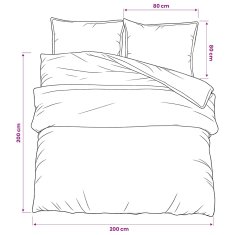 Vidaxl Set posteljine za poplun tamnosivi 140 x 200 cm pamučni200x200