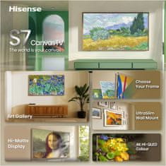 Hisense 65S7S Canvas TV S7, 4K, 144Hz