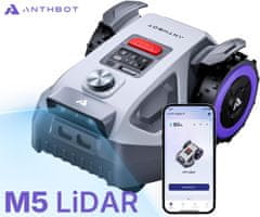 ANTHBOT M5 LiDAR pametna robotska kosilica, bežična, do 500m2, 360° LiDAR + Dual Vision, do 45%, IPX6