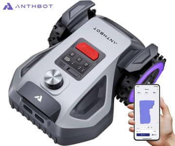 ANTHBOT M5 LiDAR pametna robotska kosilica, bežična, do 500m2, 360° LiDAR + Dual Vision, do 45%, IPX6