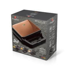 Berlingerhaus Aparat za sendviče i aparat za vafle BH-9461 s neprianjajućim premazom 3u1 Rosegold Metallic Line