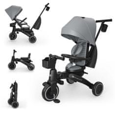 Kinderkraft Jazz 3 sklopivi tricikl, sivi