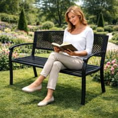 Aga Metalna vrtna klupa 128x58x84 cm