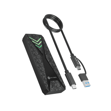 IcyBox E0019272 kućište za M.2 NVMe SSD s priključkom USB-C 3.2 Gen 2 i RGB svjetlima