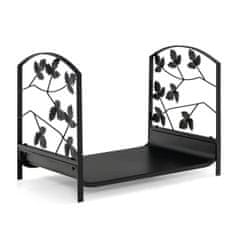 Northix Crni stalak za drva za ogrjev od teškog čelika 48x34x41 cm 50kg