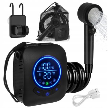 Malatec Baterija 8000mAh prijenosni turistički tuš za kampiranje LCD USB