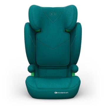 Kinderkraft Junior FIX 2 Plus autosjedalica za djecu, 100–150 cm, zelena