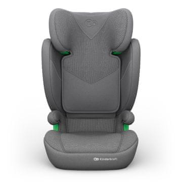 Kinderkraft Junior FIX 2 Plus autosjedalica za djecu, 100–150 cm, siva
