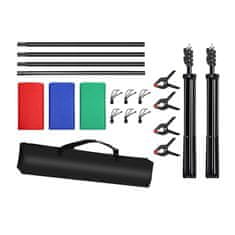 Puluz Set za pozadinu Puluz 2x3m + 3x pozadina (zelena, crvena, plava)