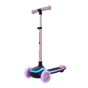 Kinderkraft Raket Up 2u1 dječji romobil, sklopivi, LED rasvjeta, roza