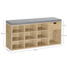 BE Ormarić za cipele sa sjedalom - artisan - LHS024B88