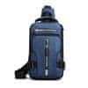 Vodootporna protuprovalna torba za rame 18x10x30 cm s USB punjenjem, anti-theft crossbody najlonska torba | ONNBAG Plava