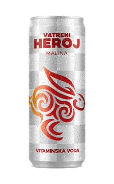 Zeleni Heroj Vitaminska voda Fiery Hero, malina