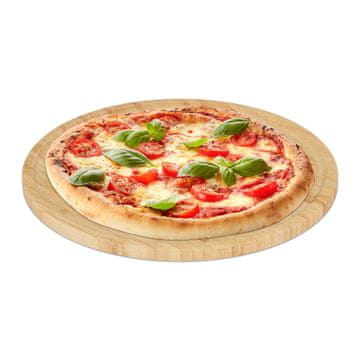 Northix Bambusova daska za pizzu 35 cm s podignutim rubom