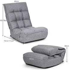 Northix Podesiva podna igraća sofa s naslonom, siva