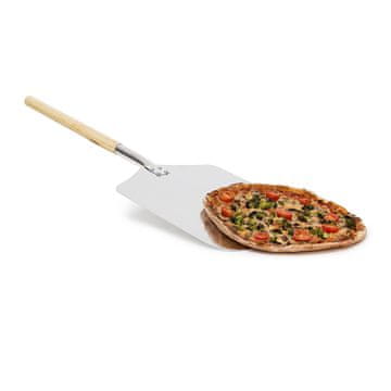 Northix Kvadratna lopata za pizzu od aluminija s drvenom ručkom