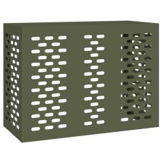 Vidaxl Pokrov za klima uređaj Maslinovo zelena 110 x 50 x 80 cm Čelik