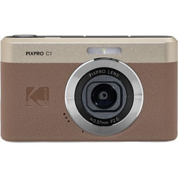 Kodak Pixpro C1 digitalni fotoaparat, FHD, smeđi (C1BN)