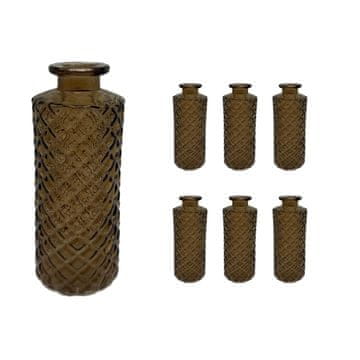 Northix Set od 6 dekorativnih staklenih vaza s teksturom vintage stila