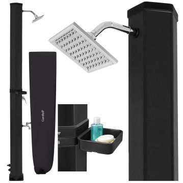 Malatec Vanjski vertikalni solarni tuš 40L i slavina 216cm crni 360°