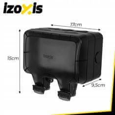 Izoksis IP66 230V 16A vodootporni vanjski dvostruki razdjelnik utičnica crne boje