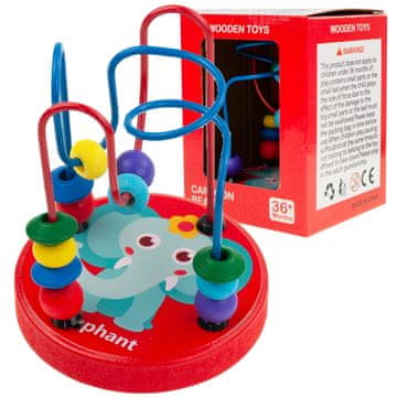 TG50048 spiralne drvene perle isprepletene mula edukativna igračka Montessori