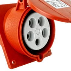 tp electric 400V 16A 5P INDUSTRIJSKA UTIČNICA ZA PLOČU S POKLOPCOM IP44