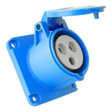tp electric RAVNA UTIČNICA ZA PLOČU CEE 230V 32A/3P 70x70 MM INDUSTRIJSKA