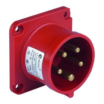 tp electric RAVNI UTIČNIK ZA PLOČU CEE 5P 16A 400V IP44 70X70MM