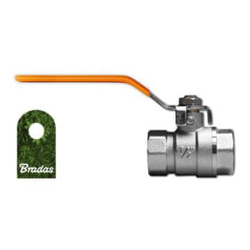 Bradas 1/2" MESINGANI KUGLIČNI VENTIL ZA VODU, PONIKLAN, VRTNA LADICA, SPOJNICA