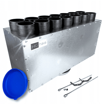 HG Hava RAZVODNA KUTIJA VENTILACIJSKI RAZVODNIK FI 160 ZA 14X CIJEVI FI 75