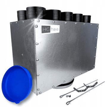 HG Hava RAZVODNA KUTIJA VENTILACIJSKI RAZVODNIK FI 160 ZA 10X CIJEVI FI 75
