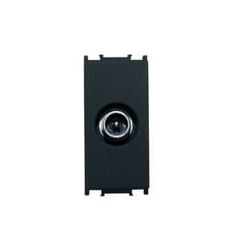 TEM PRIKLJUČAK ZA TV ANTENU, JEDNOMODULNI, CRN
