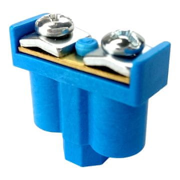 ViPlast 5 KOM DVOSTRUKIH TERMINALA 2X4MM2 400V PLAVI BRZO UGRADNJI KONEKTORA N