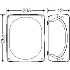 Henkel KUTIJA IP66 IP67 255X205X112MM BEZ PRIKLJUČAKA CRNI POLIKARBONAT GLATKI