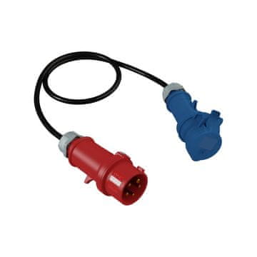 DOK ADAPTER ZA NAPAJANJE 1M UTIKAČ 16A/5P NA KAMP UTIČNICU 230V/16A/3P KABEL