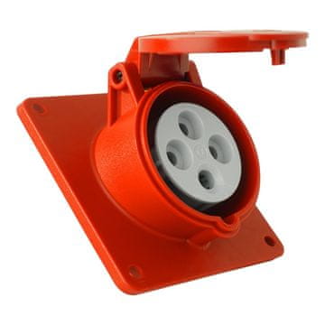 tp electric Industrijska kutna utičnica za montažu na ploču 16A 4P 400V 83X90MM
