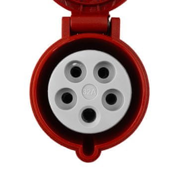 tp electric RAVNA CEE UTIČNICA ZA NAPAJANJE 32A 5P 400V 70X70MM INDUSTRIJSKA