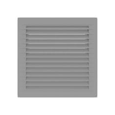 airRoxy FASADNA VENTILACIJSKA REŠETKA S MREŽOM KANALA, SIVA 14X14 CM