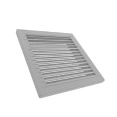 airRoxy FASADNA VENTILACIJSKA REŠETKA S MREŽOM KANALA, SIVA 14X14 CM