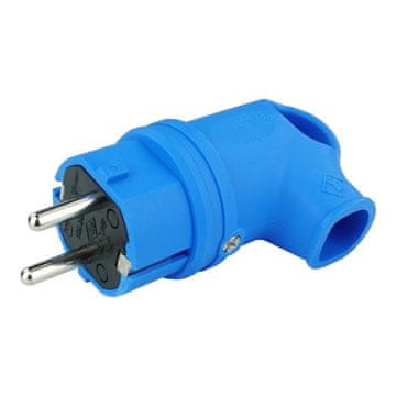 tp electric Kutni gumeni utikač 16A 230V Plavi Schuko jednofazni