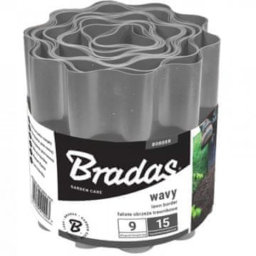 Bradas VALOVITA PALISADA ZA RUB TRAVNJAKA 9M X 25CM SIVA ZA VRT