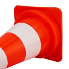 DOK REFLEKTIVNI STUPIĆ ZA UPOZORENJE NA CESTI 50 CM, KONUS OD MEKOG PVC-A