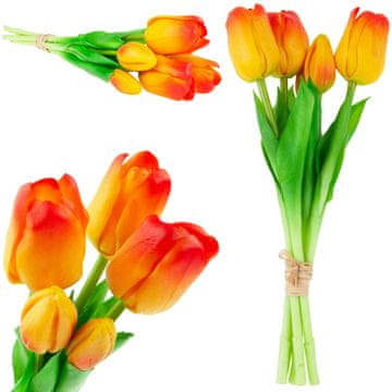 CV17692-4 tulipani buket tulipana gumirana guma AS realistično narančasta