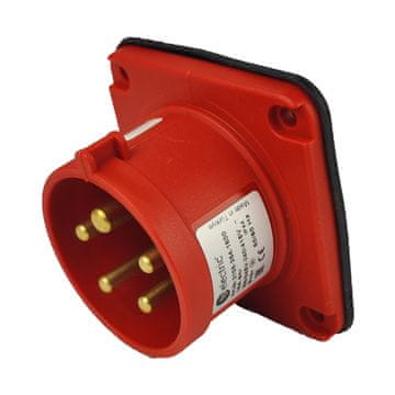 tp electric RAVNI UTIKAČ ZA PREKRIŽENJE FAZNIH KONTAKTNIH UTIKAČA 5P 16A 400V IP44 75X75MM