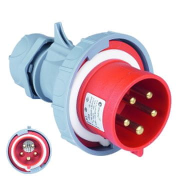 tp electric PRIJENOSNI UTIKAČ S PREKRETNIM FAZNIM ZAKLJUČKOM CEE 5P 16A 400V IP67 VODOOTPORNI