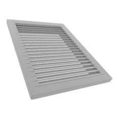 airRoxy FASADNA VENTILACIJSKA REŠETKA S MREŽOM KANALA, SIVA 21X14 CM
