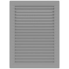 airRoxy FASADNA VENTILACIJSKA REŠETKA S MREŽOM KANALA, SIVA 21X14 CM