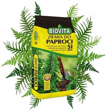BioVita Fern Soil 5L Višekomponentni supstrat s tresetom i početnim gnojivom