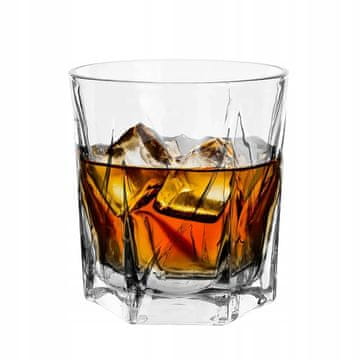 Altom Čaša za viski, elegantna, prozirna, reljefna, 330 ml, 1 kom. Henry